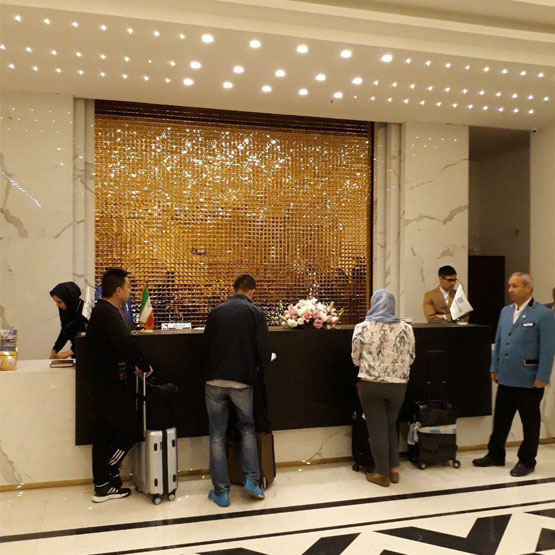  آینه کاری اکسون در هتل المپیک تهران